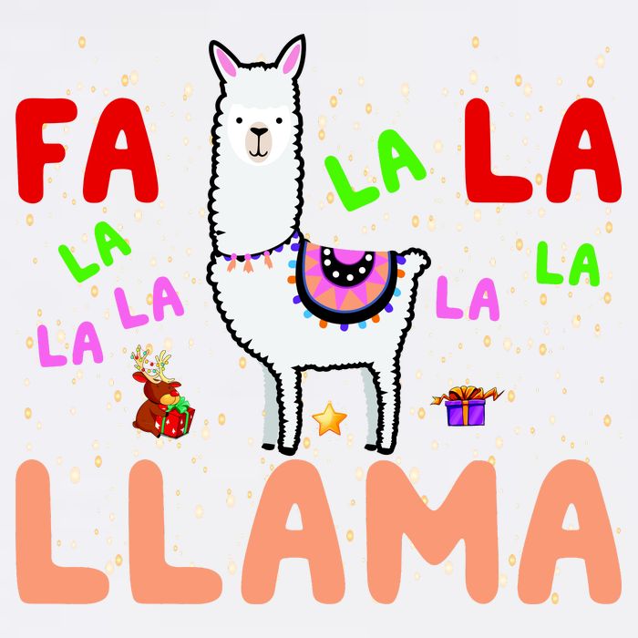 Fa La La Llama Funny Llama Christmas Garment-Dyed Sweatshirt