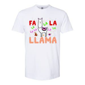 Fa La La Llama Funny Llama Christmas Softstyle CVC T-Shirt