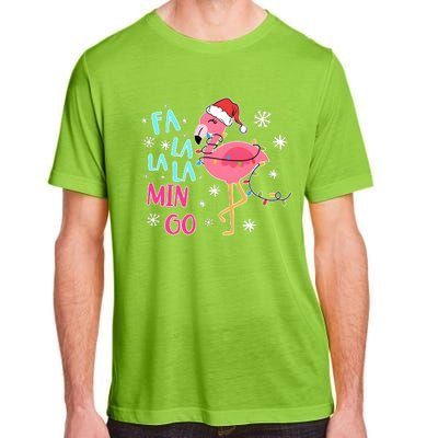 Fa La La La Mingo Funny Holiday Season Christmas Flamigo Adult ChromaSoft Performance T-Shirt