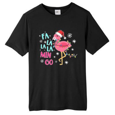 Fa La La La Mingo Funny Holiday Season Christmas Flamigo Tall Fusion ChromaSoft Performance T-Shirt