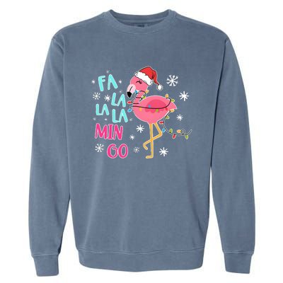 Fa La La La Mingo Funny Holiday Season Christmas Flamigo Garment-Dyed Sweatshirt