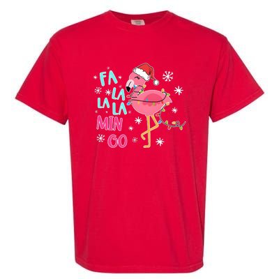 Fa La La La Mingo Funny Holiday Season Christmas Flamigo Garment-Dyed Heavyweight T-Shirt