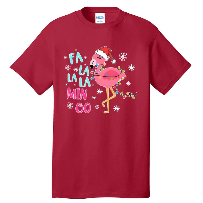 Fa La La La Mingo Funny Holiday Season Christmas Flamigo Tall T-Shirt