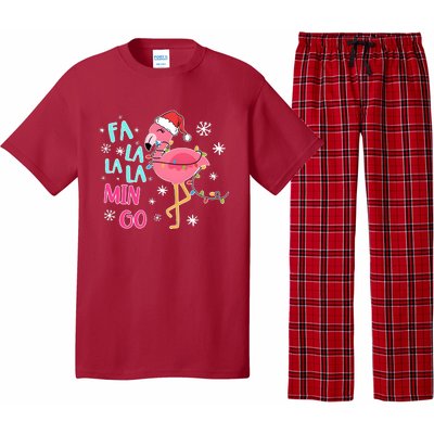 Fa La La La Mingo Funny Holiday Season Christmas Flamigo Pajama Set