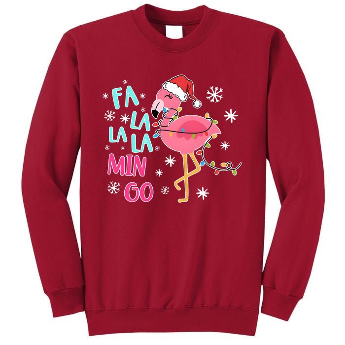 Fa La La La Mingo Funny Holiday Season Christmas Flamigo Tall Sweatshirt