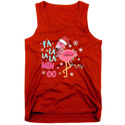 Fa La La La Mingo Funny Holiday Season Christmas Flamigo Tank Top