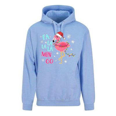 Fa La La La Mingo Funny Holiday Season Christmas Flamigo Unisex Surf Hoodie