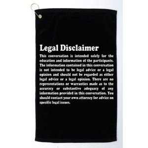 Funny Lawyer Legal Disclaimer Conversation Platinum Collection Golf Towel