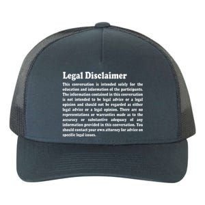 Funny Lawyer Legal Disclaimer Conversation Yupoong Adult 5-Panel Trucker Hat