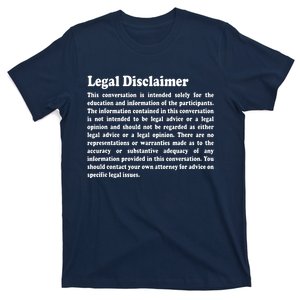 Funny Lawyer Legal Disclaimer Conversation T-Shirt