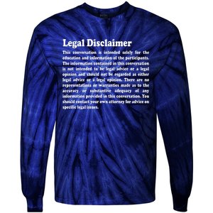 Funny Lawyer Legal Disclaimer Conversation Tie-Dye Long Sleeve Shirt