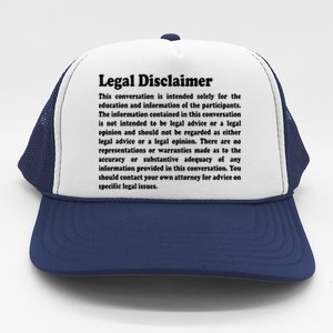 Funny Lawyer Legal Disclaimer Conversation Trucker Hat