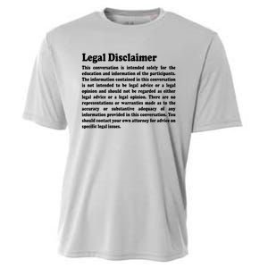 Funny Lawyer Legal Disclaimer Conversation Cooling Performance Crew T-Shirt