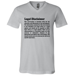 Funny Lawyer Legal Disclaimer Conversation V-Neck T-Shirt