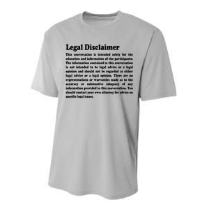 Funny Lawyer Legal Disclaimer Conversation Performance Sprint T-Shirt