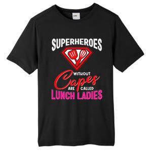 Funny Lunch Lady Superheroes Capes Cafeteria Worker Squad Tall Fusion ChromaSoft Performance T-Shirt