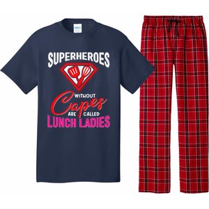 Funny Lunch Lady Superheroes Capes Cafeteria Worker Squad Pajama Set