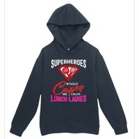 Funny Lunch Lady Superheroes Capes Cafeteria Worker Squad Urban Pullover Hoodie