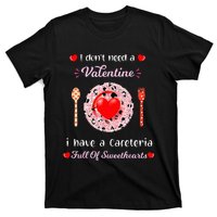 Funny Lunch Lady Valentines Day For Lunch Lady Cafeteria T-Shirt