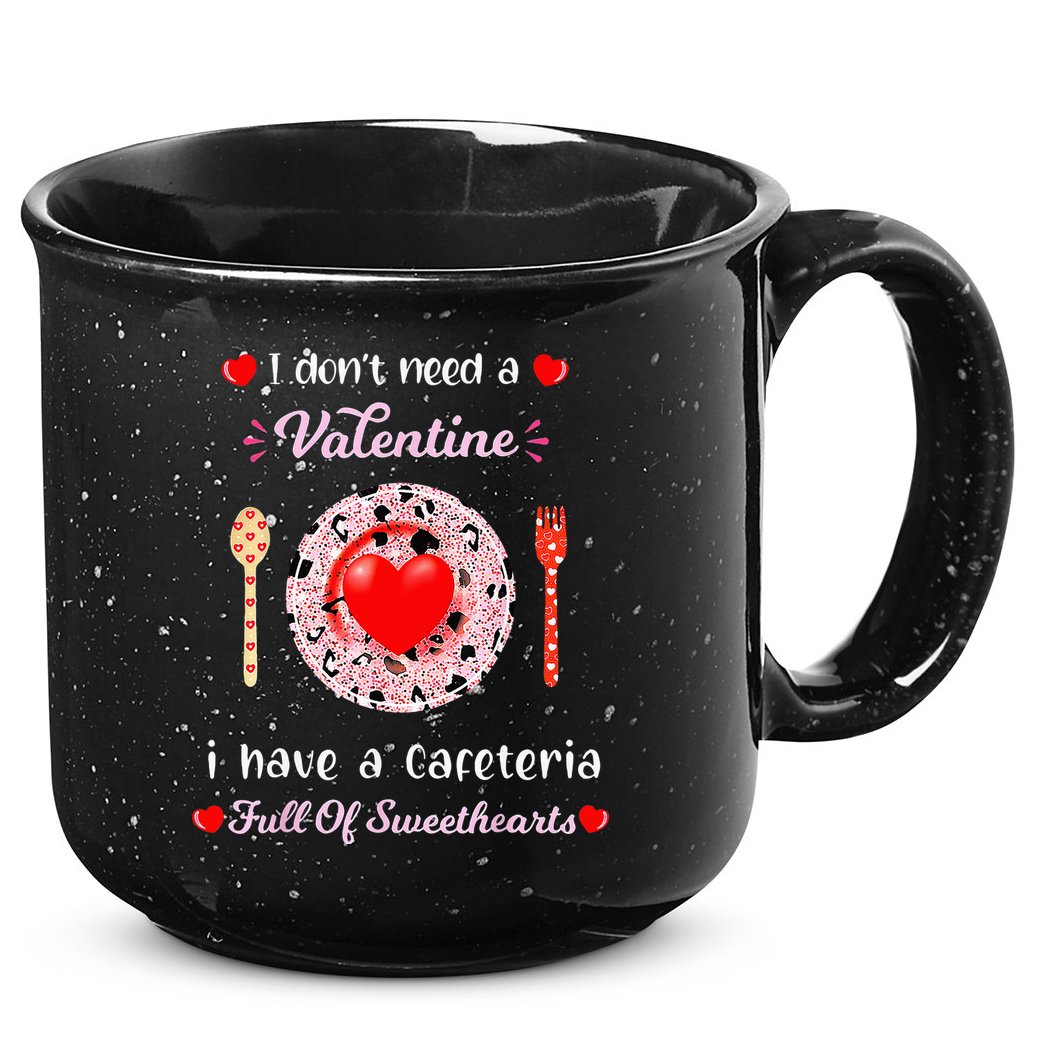 Funny Lunch Lady Valentines Day For Lunch Lady Cafeteria 15oz Campfire Ceramic Mug