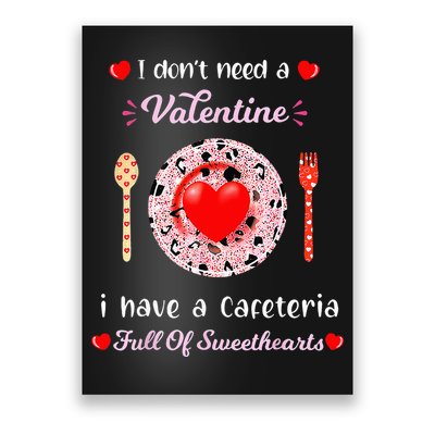 Funny Lunch Lady Valentines Day For Lunch Lady Cafeteria Poster