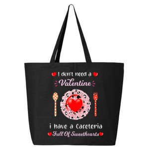 Funny Lunch Lady Valentines Day For Lunch Lady Cafeteria 25L Jumbo Tote