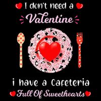 Funny Lunch Lady Valentines Day For Lunch Lady Cafeteria Womens Tank Top