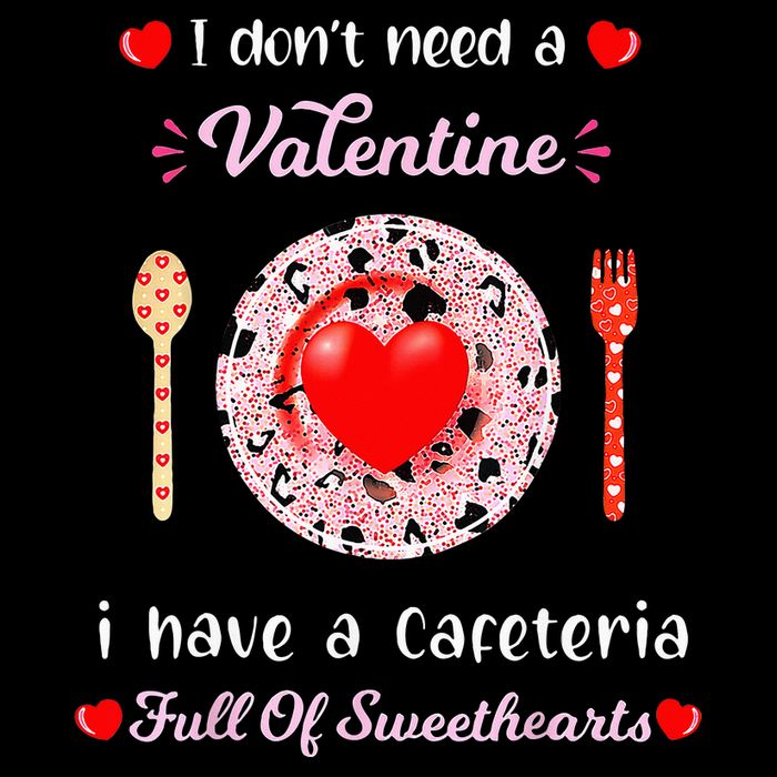 Funny Lunch Lady Valentines Day For Lunch Lady Cafeteria Womens Tank Top