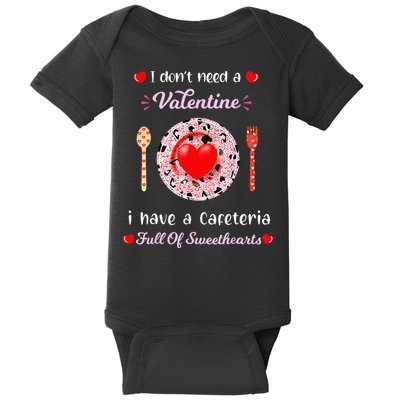 Funny Lunch Lady Valentines Day For Lunch Lady Cafeteria Baby Bodysuit