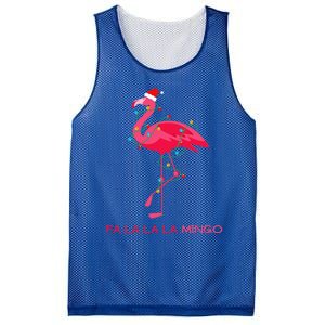 Fa La La Mingo Flamingo Christmas Tree Lights Tropical Xmas Gift Mesh Reversible Basketball Jersey Tank