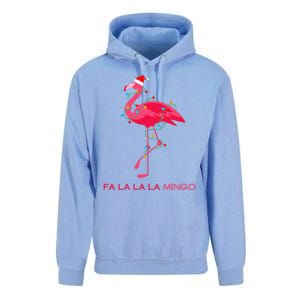 Fa La La Mingo Flamingo Christmas Tree Lights Tropical Xmas Gift Unisex Surf Hoodie