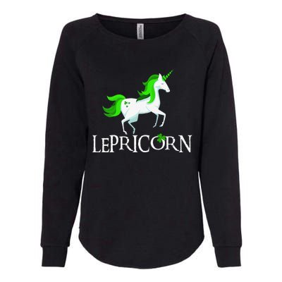 Funny Lepricorn Leprechaun Unicorn St. Patrick's Day Womens California Wash Sweatshirt