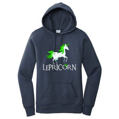 Funny Lepricorn Leprechaun Unicorn St. Patrick's Day Women's Pullover Hoodie