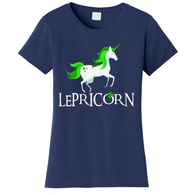 Funny Lepricorn Leprechaun Unicorn St. Patrick's Day Women's T-Shirt