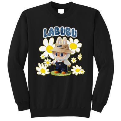 Funny Labubu Lover Cute Labubu Flowers Gift Sweatshirt