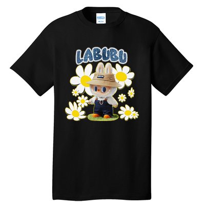 Funny Labubu Lover Cute Labubu Flowers Gift Tall T-Shirt