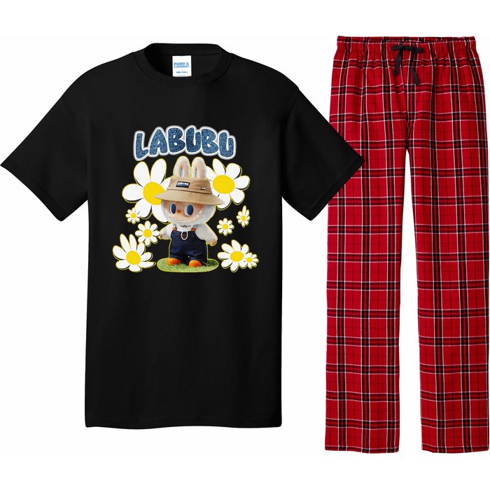 Funny Labubu Lover Cute Labubu Flowers Gift Pajama Set