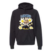 Funny Labubu Lover Cute Labubu Flowers Gift Premium Hoodie