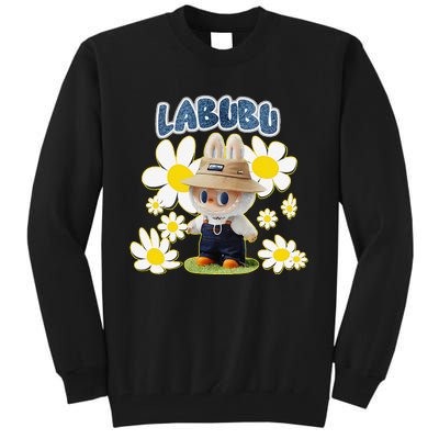 Funny Labubu Lover Cute Labubu Flowers Gift Tall Sweatshirt