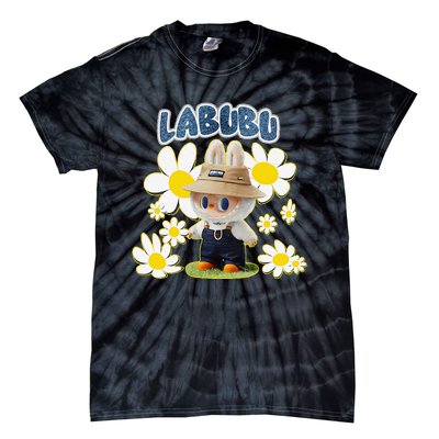 Funny Labubu Lover Cute Labubu Flowers Gift Tie-Dye T-Shirt