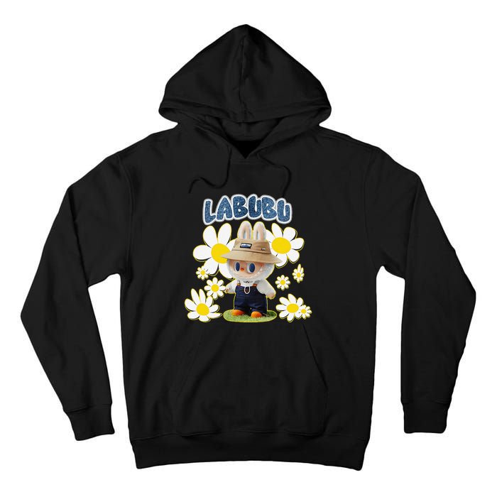 Funny Labubu Lover Cute Labubu Flowers Gift Tall Hoodie