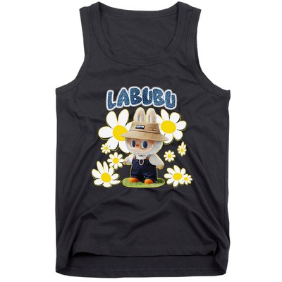 Funny Labubu Lover Cute Labubu Flowers Gift Tank Top