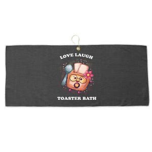 Funny Live Laugh Toaster Bath Large Microfiber Waffle Golf Towel