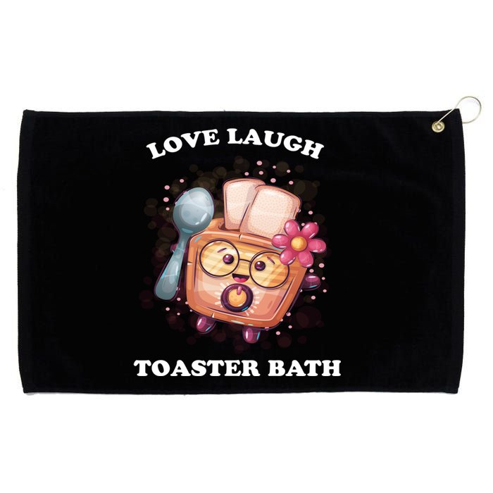 Funny Live Laugh Toaster Bath Grommeted Golf Towel