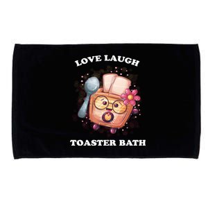 Funny Live Laugh Toaster Bath Microfiber Hand Towel