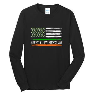 Flag Lepricorn Leprechaun Unicorn Gift Happy St Patricks Day Tall Long Sleeve T-Shirt