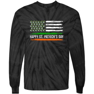 Flag Lepricorn Leprechaun Unicorn Gift Happy St Patricks Day Tie-Dye Long Sleeve Shirt