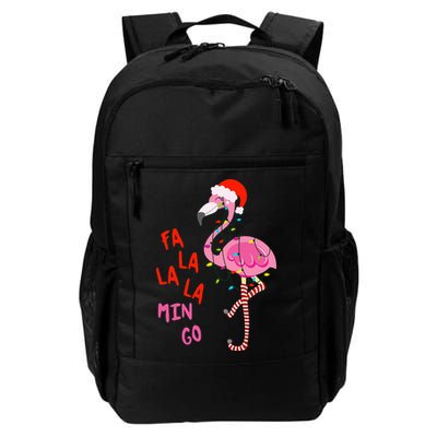 Fa La La Mingo Flamingo Christmas Tropical Xmas Tree Lights Backpack