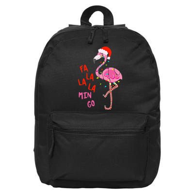 Fa La La Mingo Flamingo Christmas Tropical Xmas Tree Lights 16 in Basic Backpack
