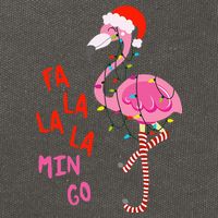 Fa La La Mingo Flamingo Christmas Tropical Xmas Tree Lights Cotton Canvas Backpack